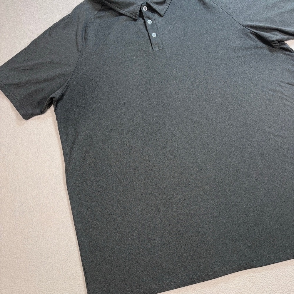 Barbell Apparel Polo Men's 2XL Gray Stretch Gym Workout Training Shirt *STAINS* - Picture 7 of 15